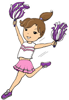 Cheerleader girl illustration