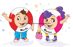 Illustration of cute cartoon lifebelt characters by illustrator Laura Murray
